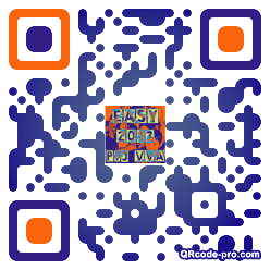 QR code with logo bah0