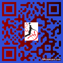 QR code with logo mBe0