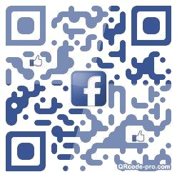 QR code with logo HOS0