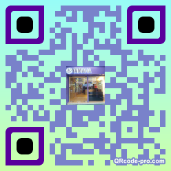 QR code with logo QHm0