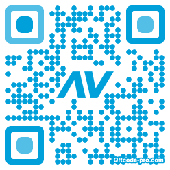 QR code with logo TaZ0