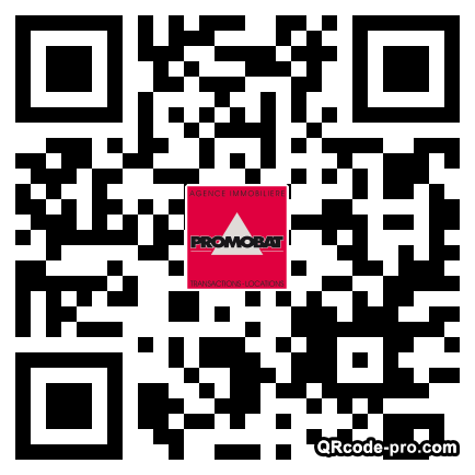 QR code with logo M3t0