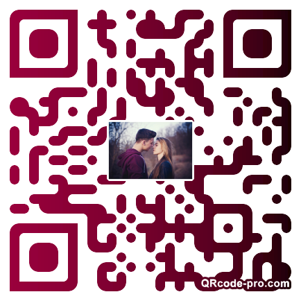 QR code with logo P1G0