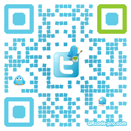 QR code with logo P9W0