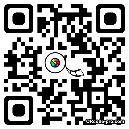 QR code with logo WFo0