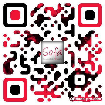 QR code with logo mH20