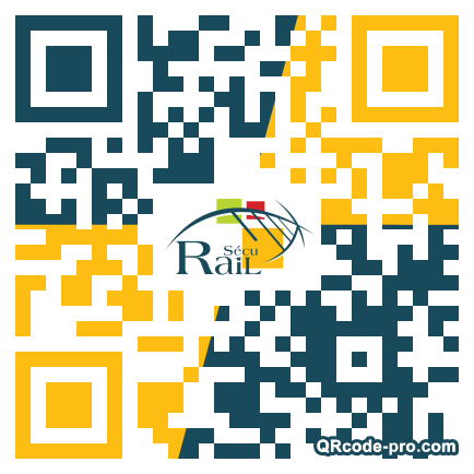 QR code with logo nEd0